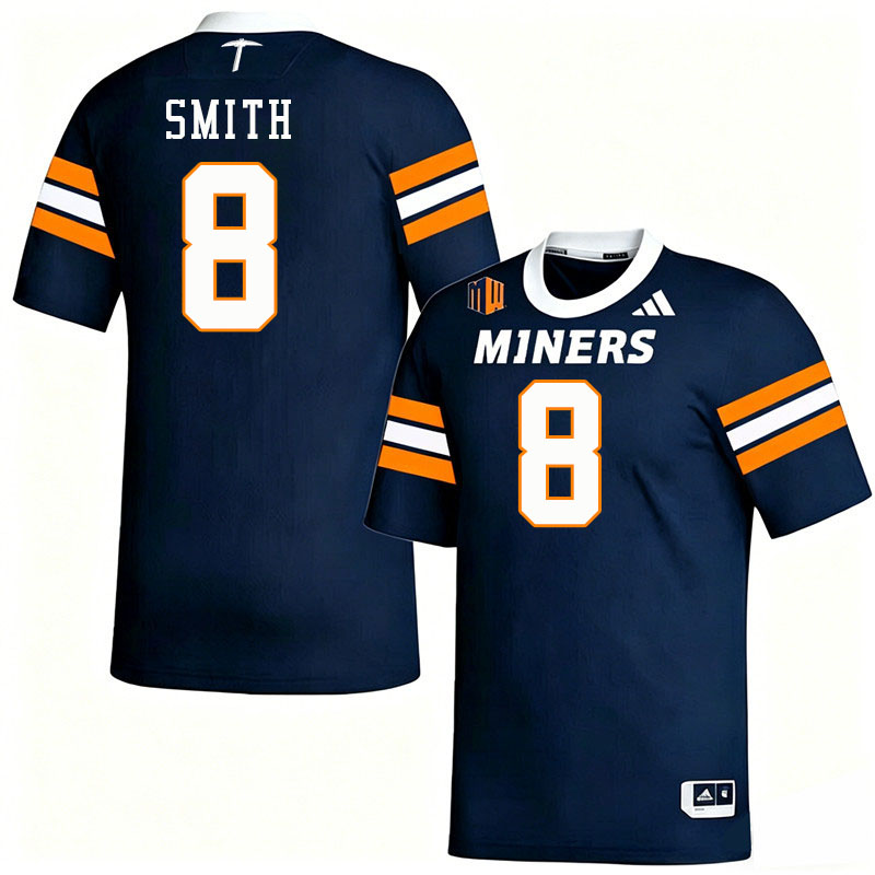 UTEP Miners #8 Shay Smith College Football Jerseys,Uniforms-Navy